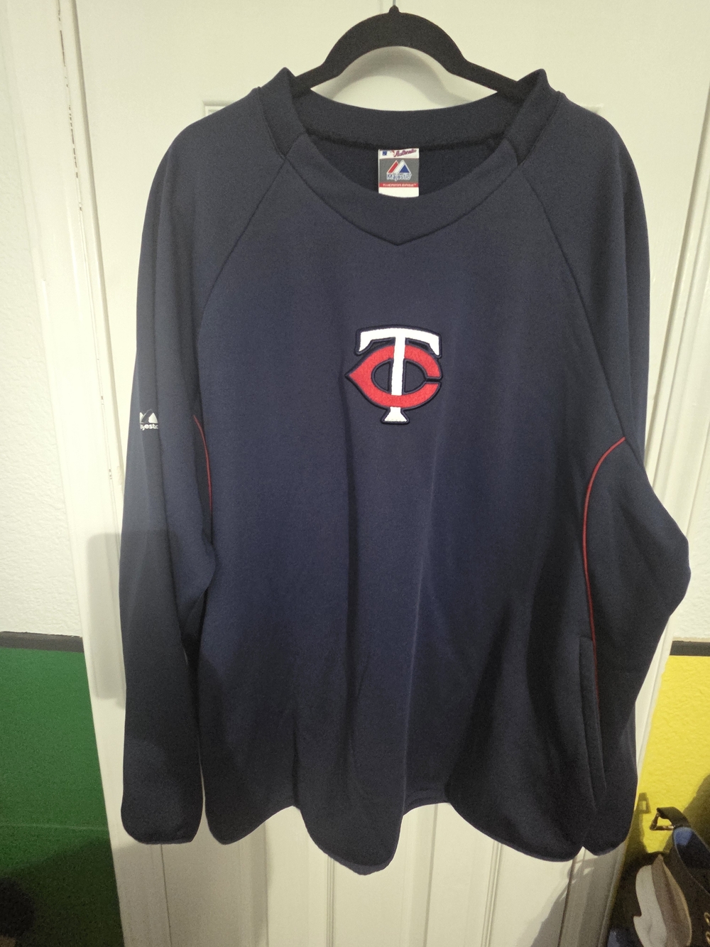 VTG Majestic Authentic Minnesota Twins Navy Thermal Sweatshirt - Men's Size 2X